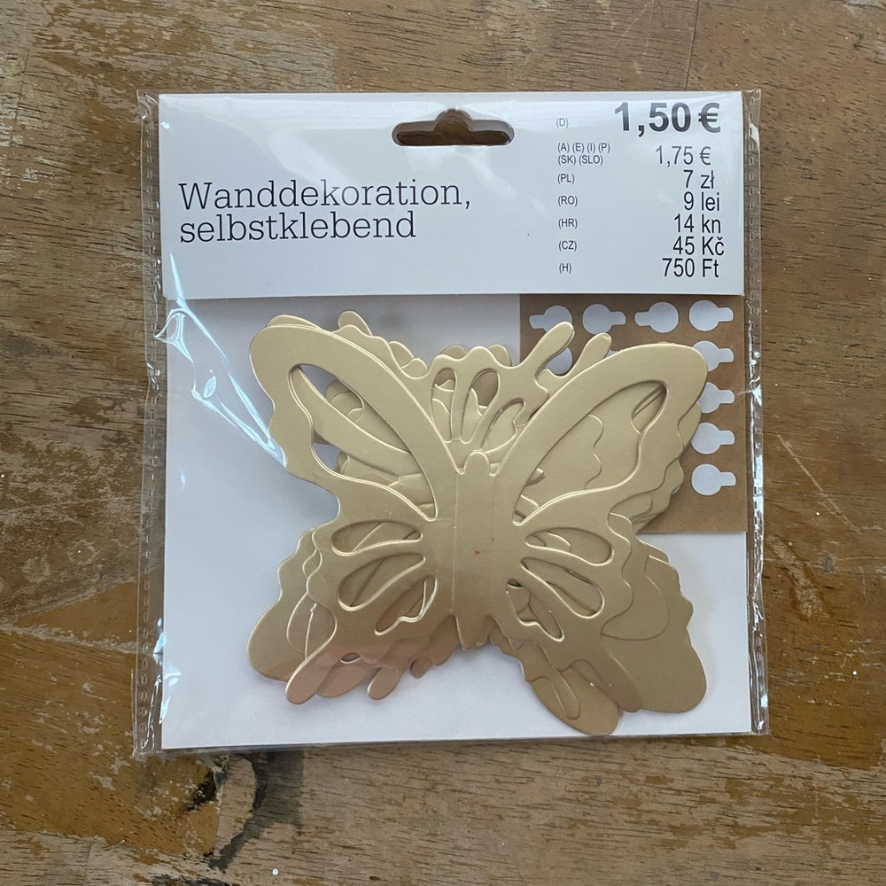 Etsy Gold butterfly decals NWT